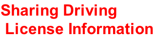 Sharing Driving  License Information
